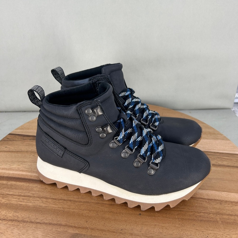 Merrell Alpine Hiker Black Blue Lace Up Trail Ankle Boots J003594 Womens 6.5